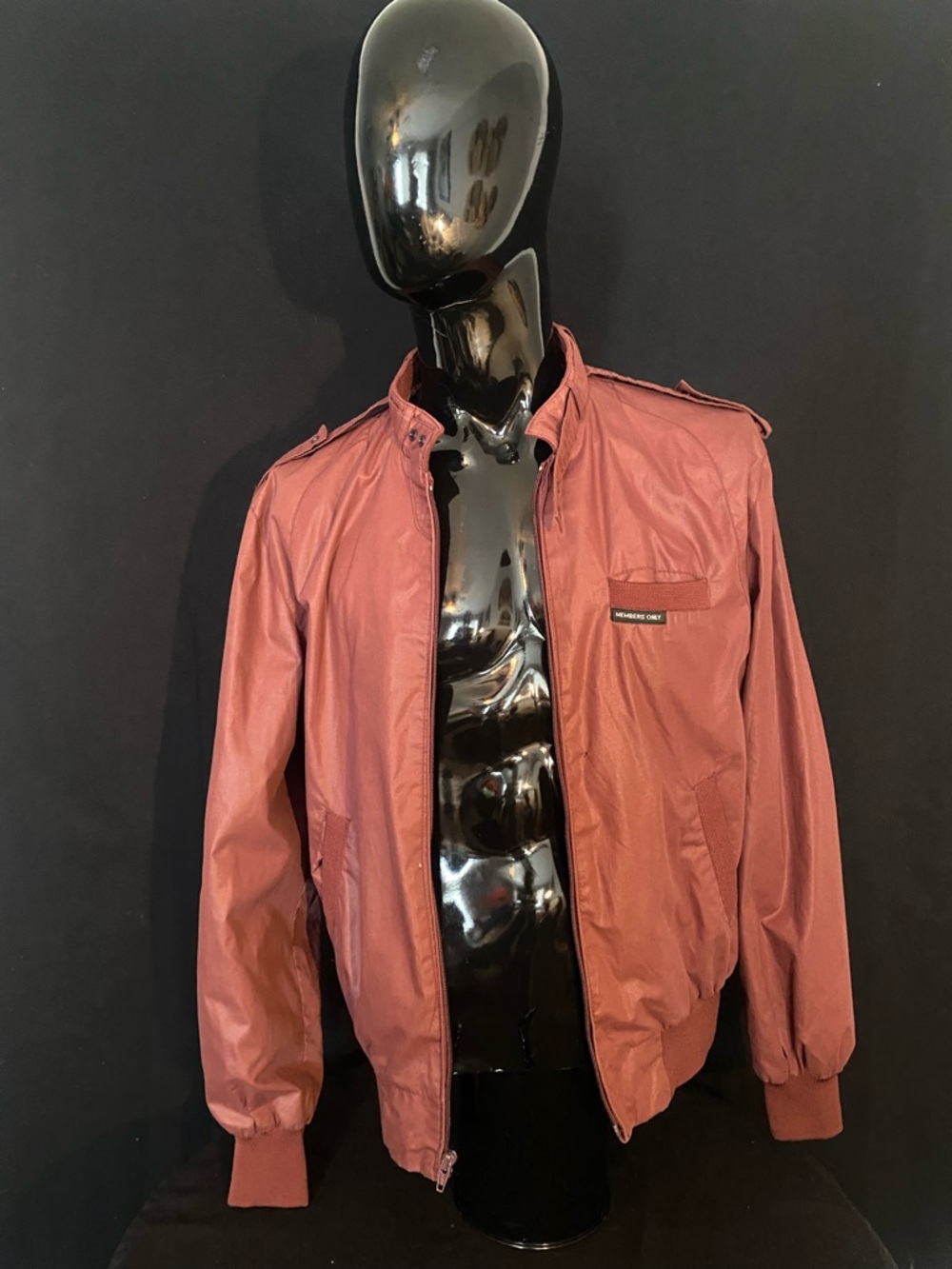 Members Only Brick-Red Bomber Jacket